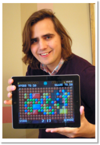 Alistair Aitcheson with iPad